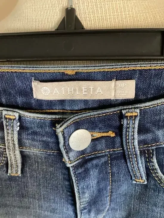 Athleta SCULPTEK Denim Skinny Jeans Medium Wash Blue Size 0P Petite - Picture 2 of 3